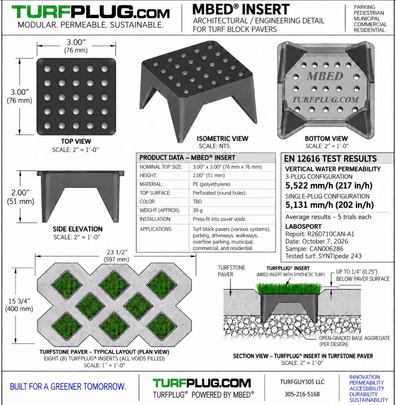 turf plug new spec 10.9.26